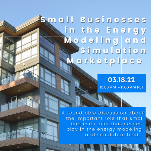 Small Businesses in the Energy Modeling and Simulation Marketplace