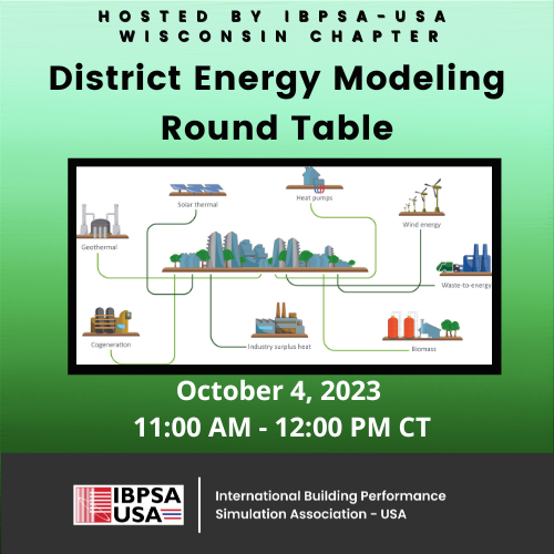 District Energy Modeling Roundtable